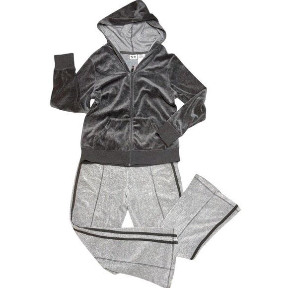 N🌺VINTAGE BUNDLE•LOT•MULTIPLES VELVET VELOUR HOODIE & FLARE PANT TRACK SUIT  SET - Picture 14 of 15